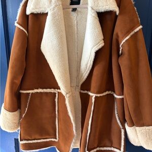 Faux  Brown Shearling Jacket